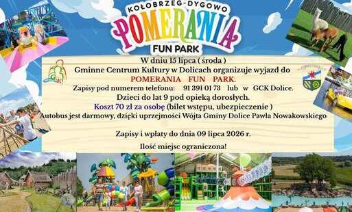 Zdjęcie do Gminne Centrum Kultury w Dolicach organizuje wyjazd do Pomerania Fun Park 