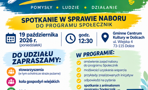 Zdjęcie do Spotkanie w sprawie naboru do PROGRAMU SPOŁECZNIK