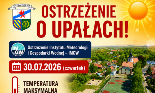 Zdjęcie do UWaga na upały w Gminie Dolice 30.07.2026