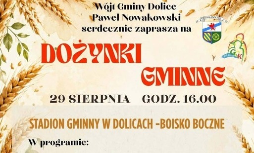 Zdjęcie do W&oacute;jt Gminy Dolice Paweł Nowakowski zaprasza na Dożynki Gminne 2026