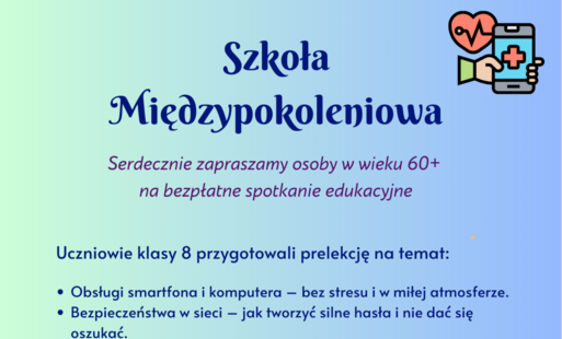 Zdjęcie do SZKOŁA MIĘDZYPOKOLENIOWA W RZEPLINIE &ndash; MŁODZI DLA SENIOR&Oacute;W