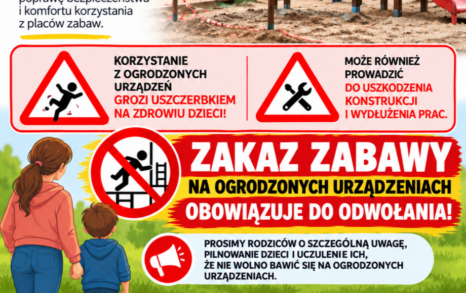 Wymiana urządzeń na placach zabaw w gminie Dolice