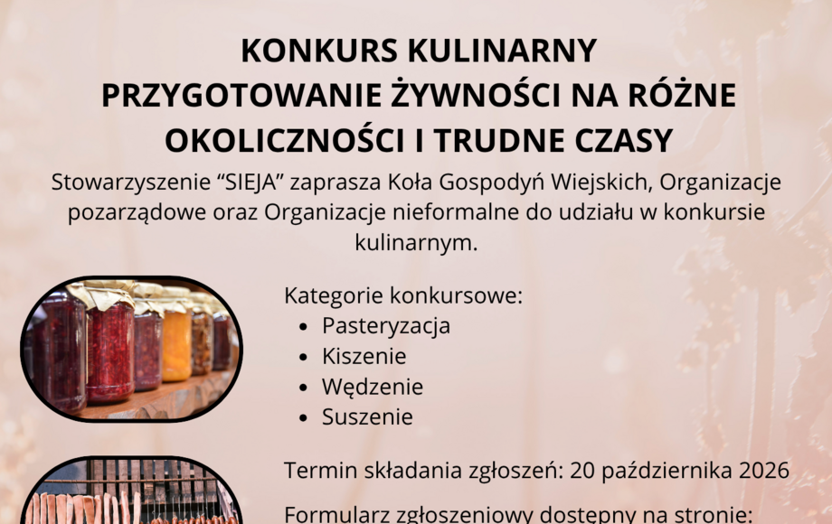 Konkurs kulinarny Stowarzyszenia „SIEJA”